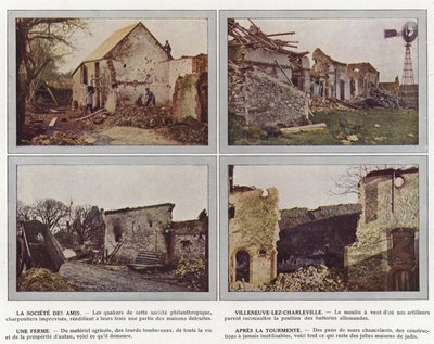 La Societe des Amis, Villeneuve-lez-Charleville, Eine Farm, Nach dem Sturm von Jules Gervais Courtellemont